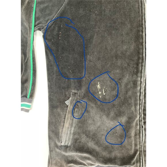 UNK NBA Vintage Boston Celtics Velour Full Zip Track Jacket XL Black - Picture 6 of 15